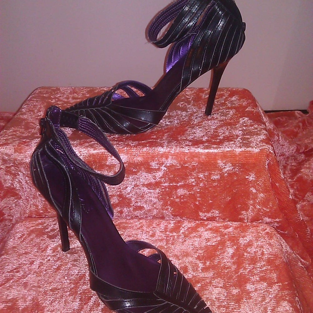 Black Ankle Strap Michael Antonio Shoes